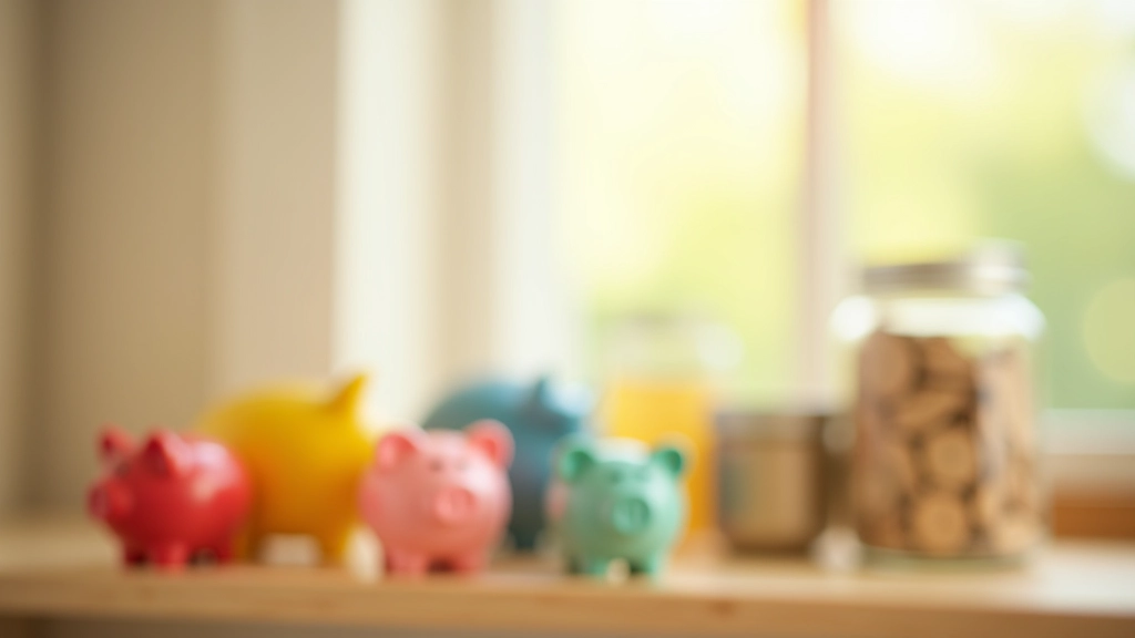 Tirelires colorées pour enfants avec différentes dénominations